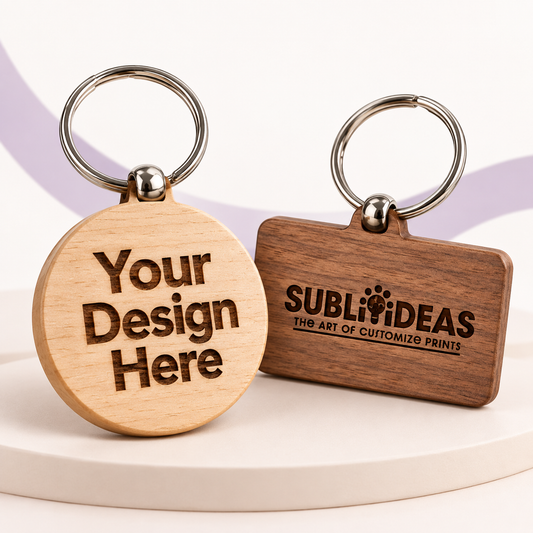 Engraved Wooden Keychain
