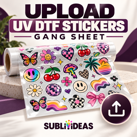 Upload UV DTF Stickers Gang Sheet